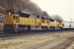 Grain train exits Belt Yard